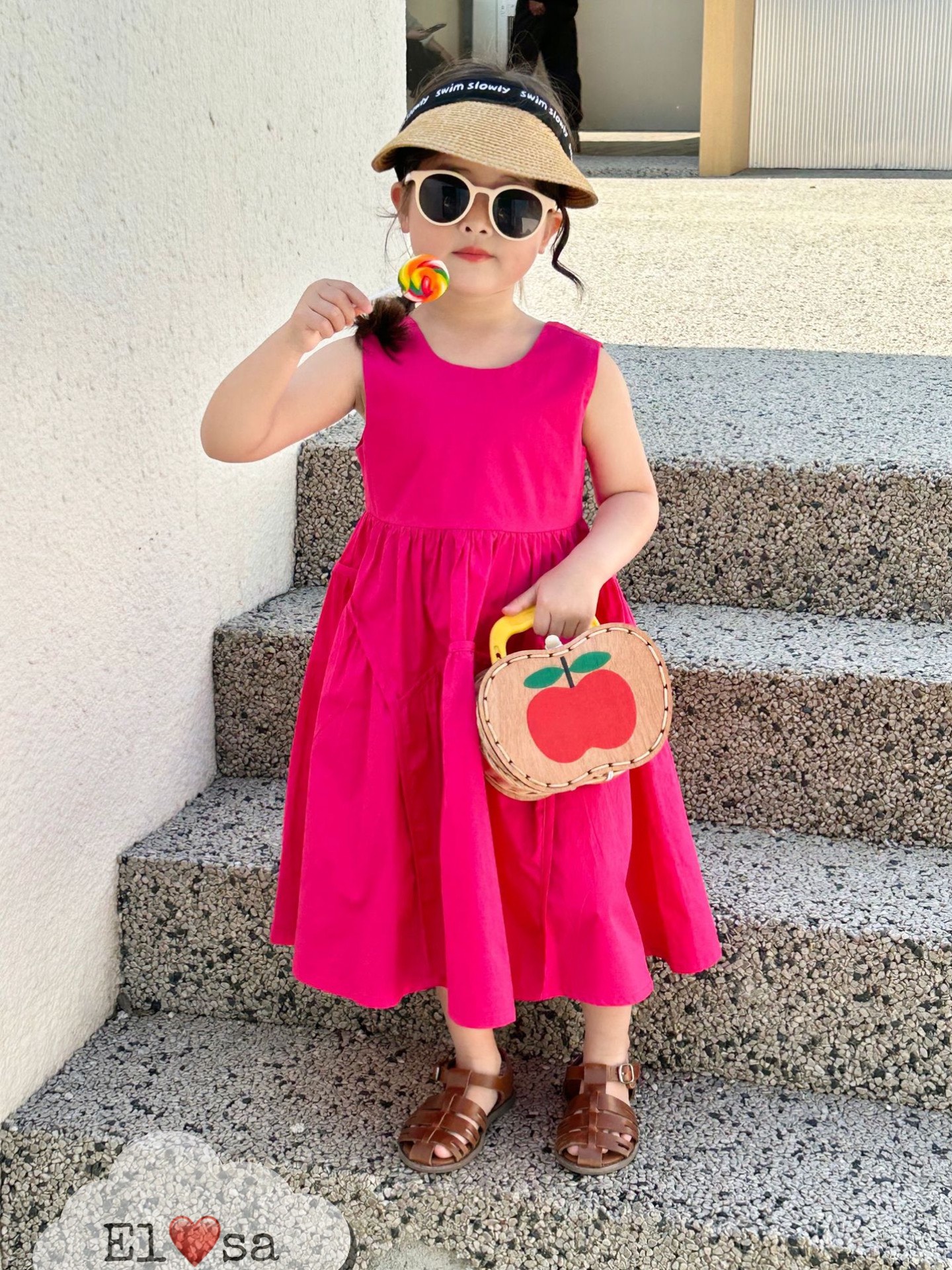 váy bé gái--  VÁY THÔ CỐM -HỒNG DÁNG DÀI BASIC 8-30KG annakids