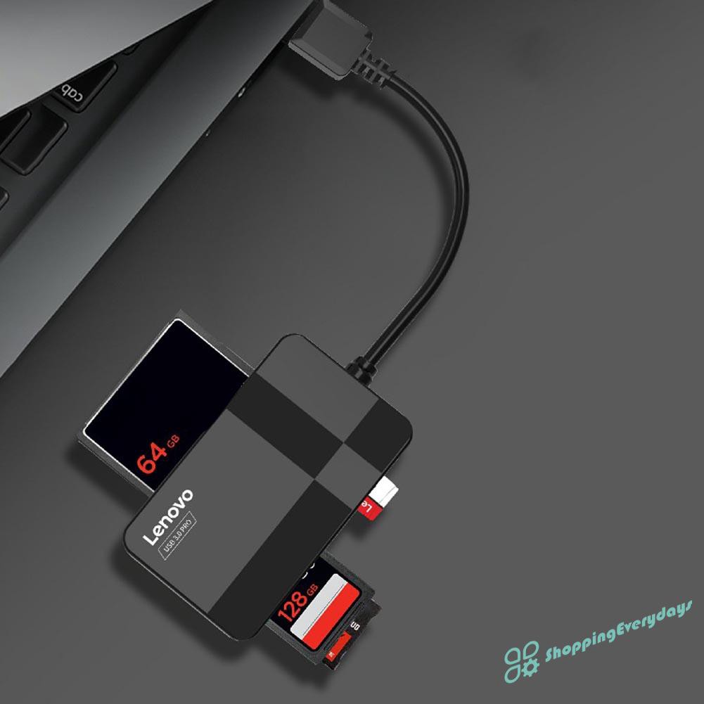 Đầu Đọc Thẻ Nhớ Đa Năng Lenovo D302 Usb 3.0 ( Tf/Sd/Cf/Microsd)