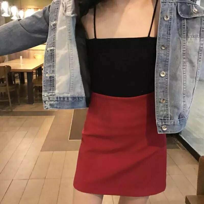 Áo 2 dây bozip tàu co dãn 4 chiều dáng body( Áo hai dây ôm)