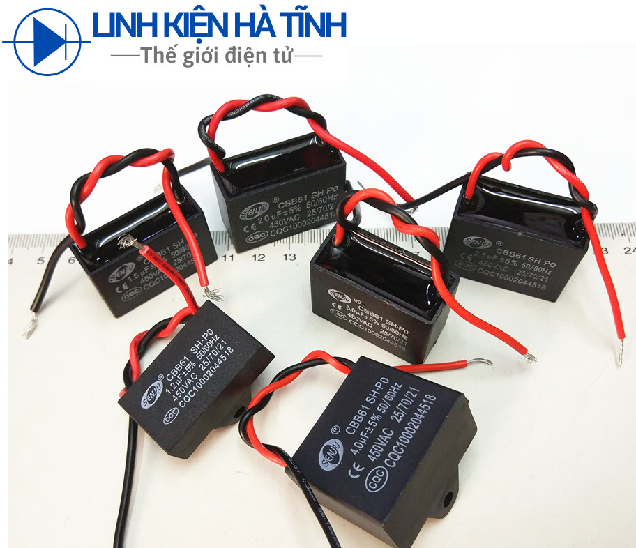 TỤ QUẠT  1.5UF 1.8UF 2UF 2.5UF 3UF 3.5UF 4UF 5UF 400V / 450V LOẠI TỐT
