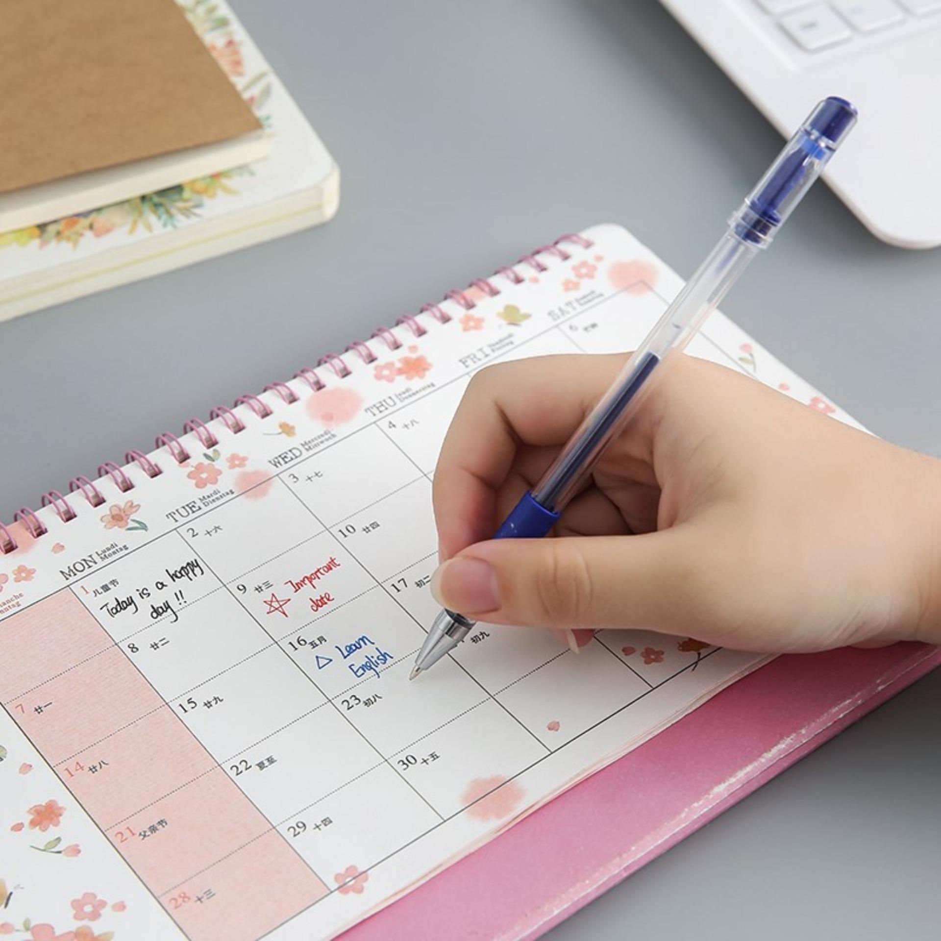 Bộ 10 Bút Bi Nước Siêu Bền, Bút Bi Mực Nước Xanh, Đen
