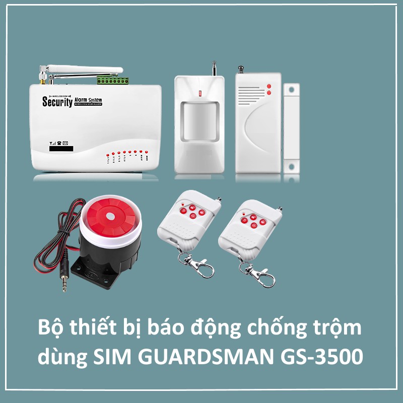 Bộ Thiết Bị Báo Động Chống Trộm Dùng Sim Guardsman Gs-3500
