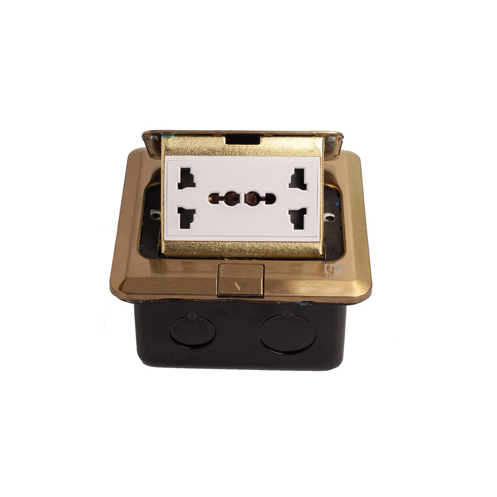 Ổ cắm âm sàn 3 chấu đôi LG-J28T-1
