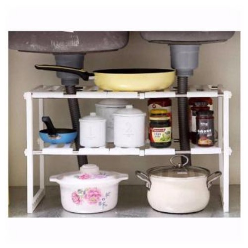 Kệ để gầm bếp ga đa năng Trắng (50 x 26 x 39 cm)