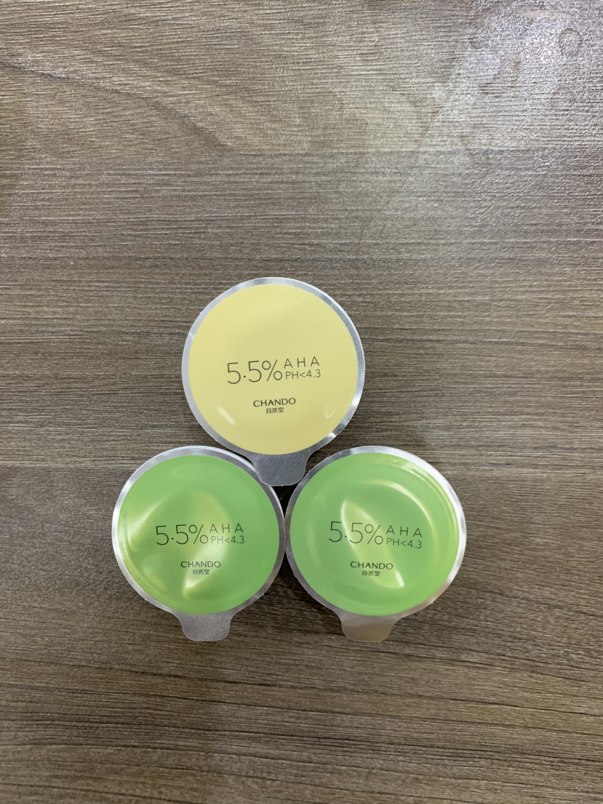 Set 3 hũ mặt nạ Chando axit trái cây aha 5.5%