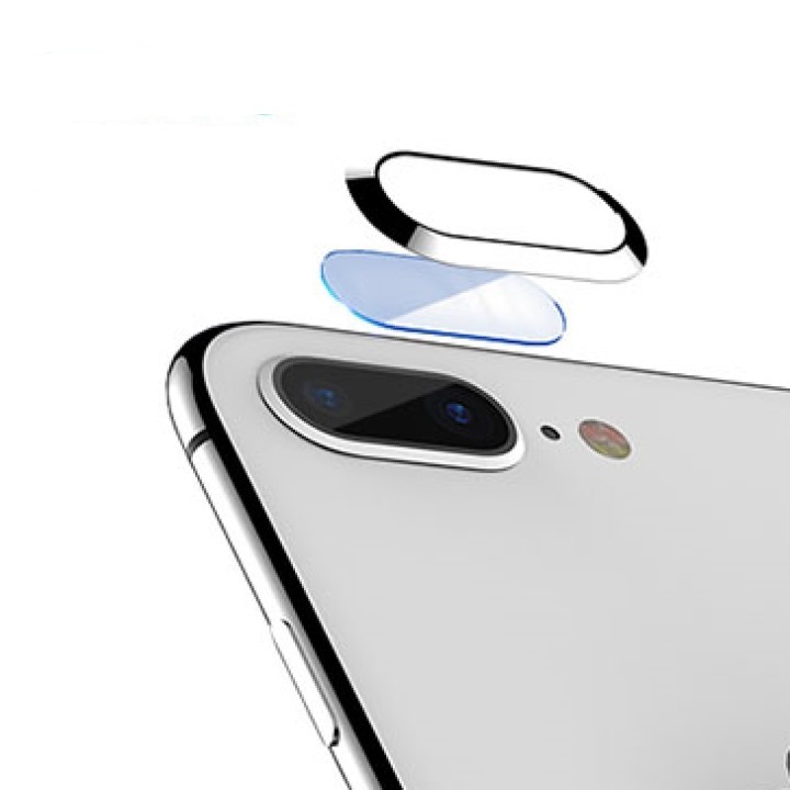 Combo Miếng Dán Cường Lực và Vòng Bảo Vệ Camera iPhone 7 Plus, 8 Plus