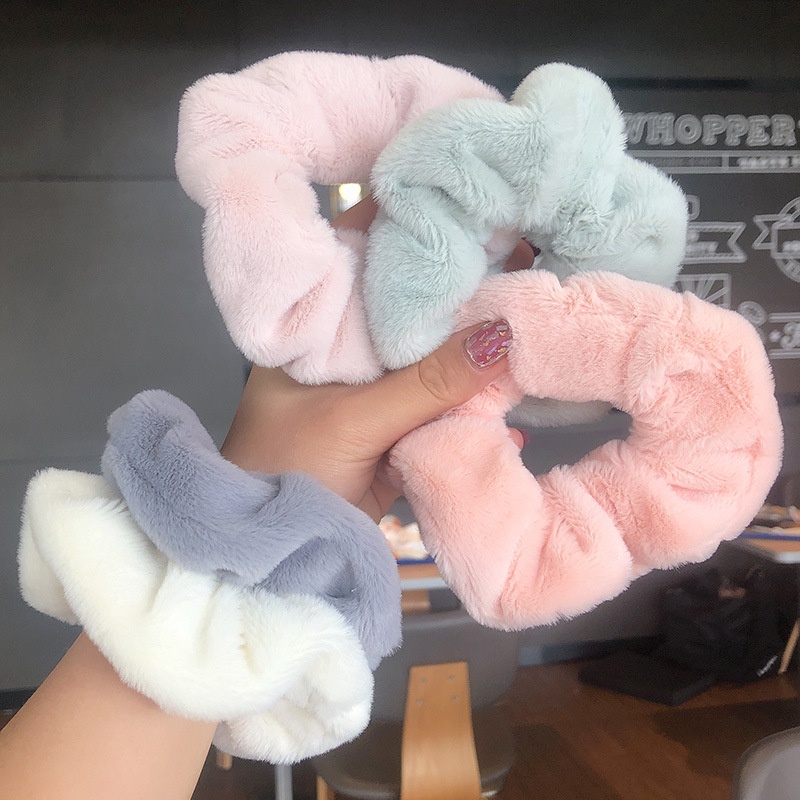 Dây buộc tóc scrunchies lông nhung siêu mềm CT101