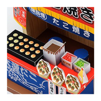 Mô hình giấy 3D tiệm Takoyaki