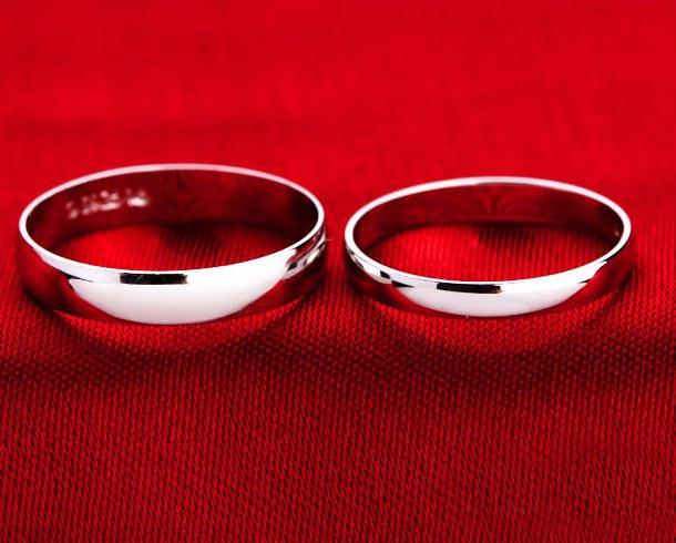 Nhẫn đôi Bạc Hiểu Minh nc401s nhẫn trơn