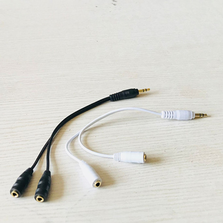 jack chia đầu 3.5 ra 2 đầu 3.5 cái (1 ra 2 tai nghe, không micro)