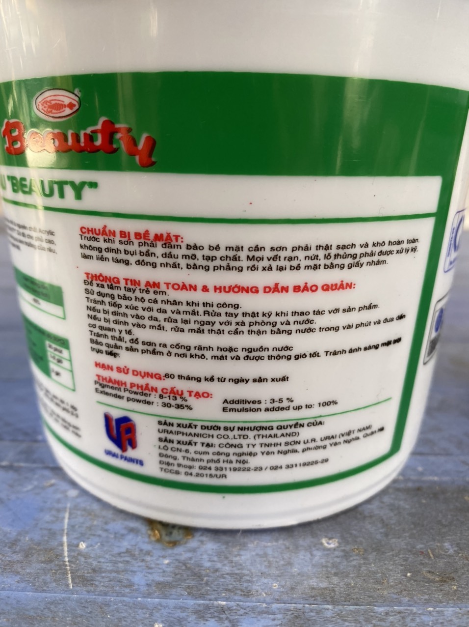 Sơn nước màu ATM(xanh xám đá 218)1l