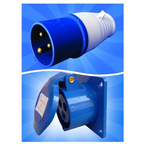 Ổ + phích cắmg nghiệp 3 chấu 16A gắn tường