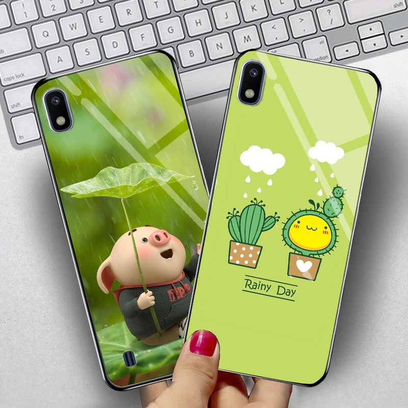Ốp Samsung A10 mặt kính gương bóng