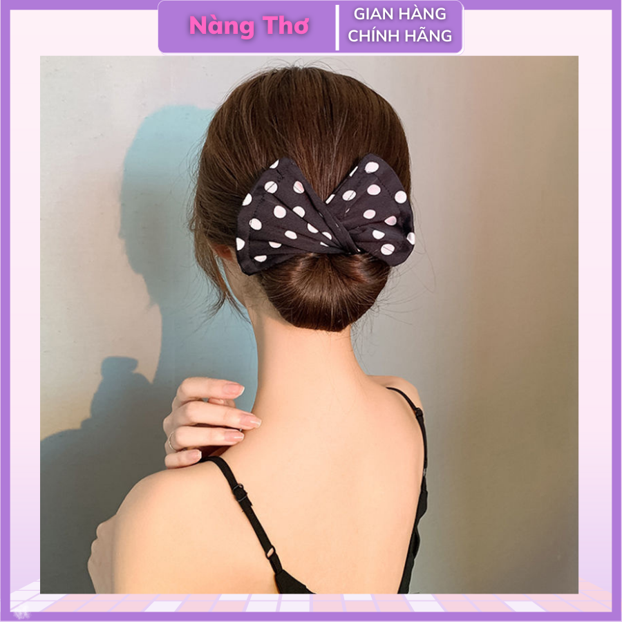 Thanh búi tóc nơ vải thanh thắt tóc thời trang nữ tính - Hot Trend