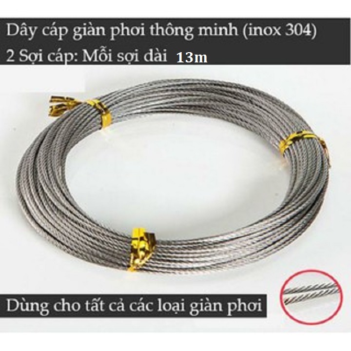 Cuộn cáp dài cho giàn phơi thông minh lắp cho trần cao