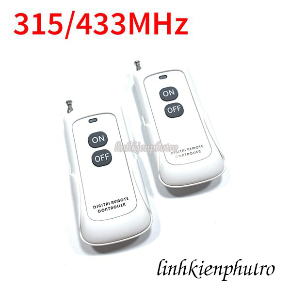 [HCM]Remote RF 2 Nút 300 Mét Kèm Đế