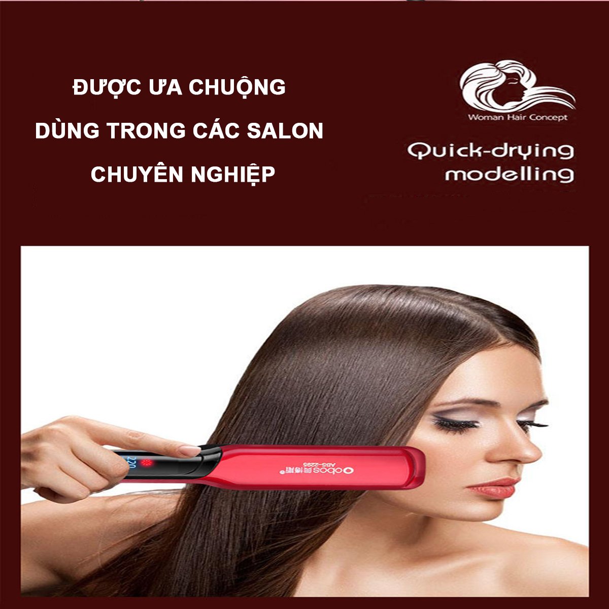 Máy uốn tóc, máy duỗi tóc, máy ép tóc  4 mức nhiệt  cao cấp- MDT