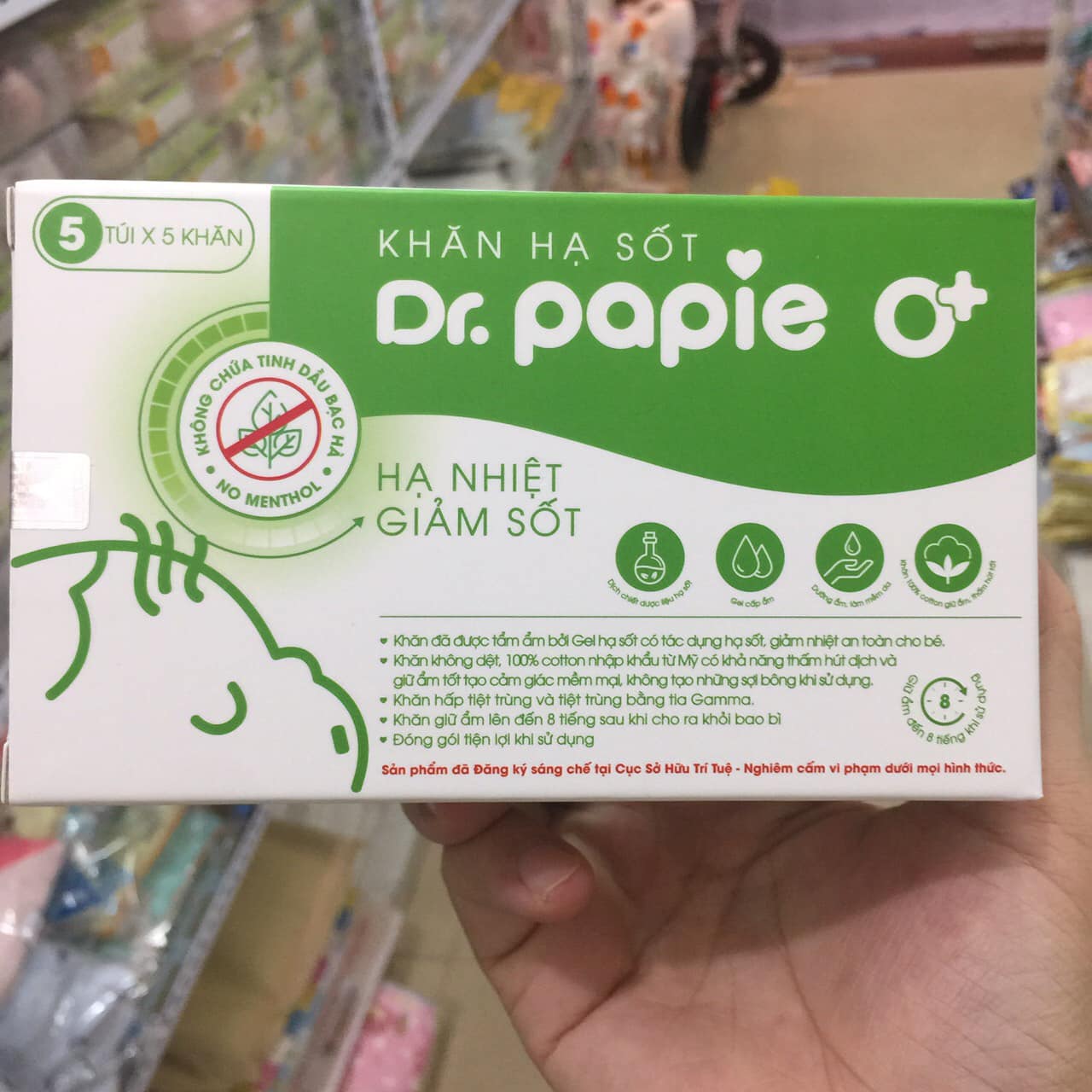 Khăn hạ sốt Dr. Papie