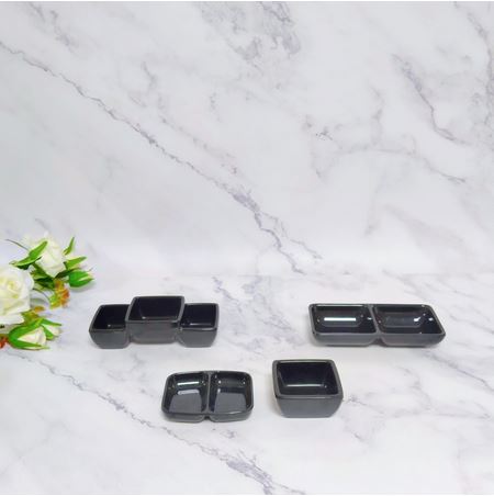 Bộ chén dĩa chấm Superware Nhựa phíp 100% melamine Đen