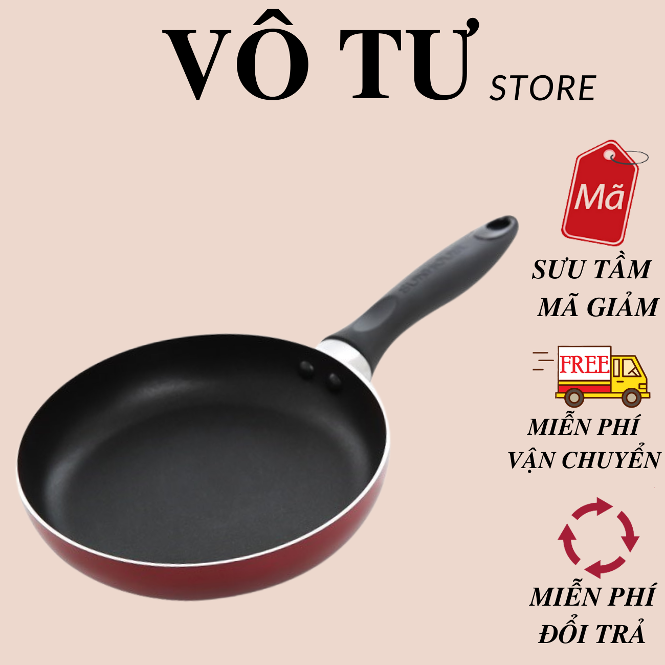 Chảo chống dính tay cầm 22cm Elmich sơn tĩnh điện chịu nhiệt tốt tay cầm chắc chắn cao cấp