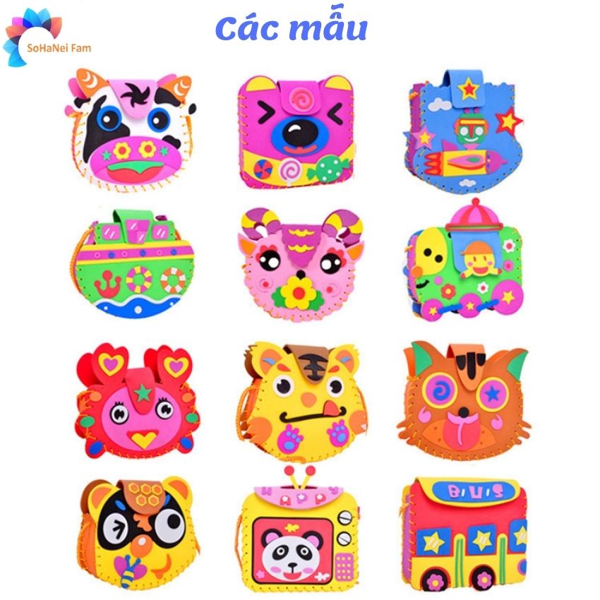 [ĐỒ CHƠI DIY] Túi Đeo Vai Làm Bằng Tay Handmade Cho Trẻ Em Mẫu Giáo (Giao Mẫu Ngẫu Nhiên) -SOHANEI FAM -Đồ Chơi Thủ Công Sáng Tạo DIY