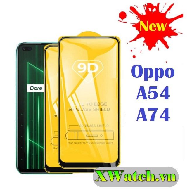 Cường lực full màn oppo a54 oppo a74 cao cấp