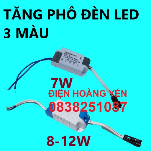 Chấn lưu đèn led 3 màu (led driver 7-12w)
