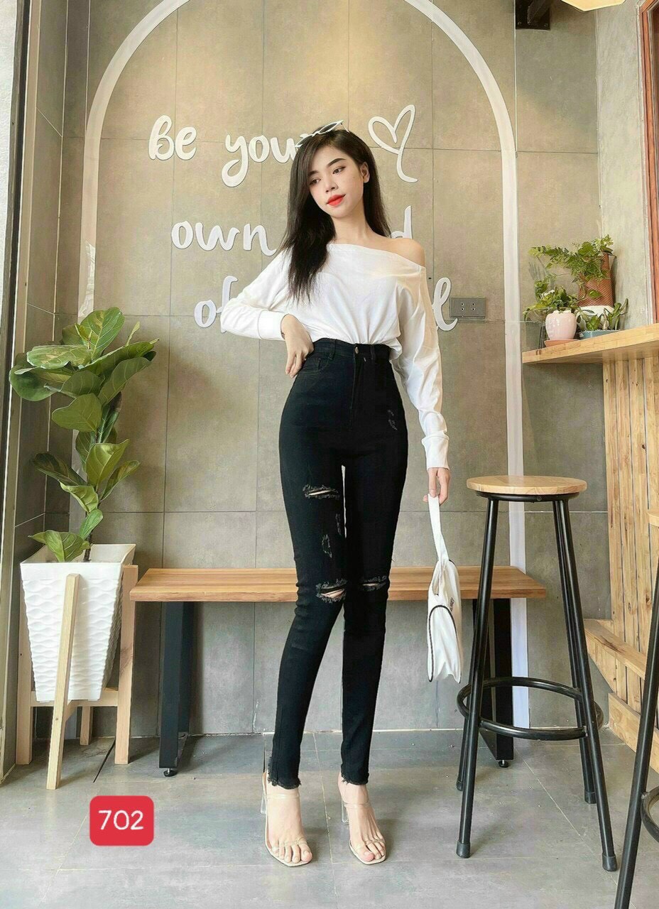 [HCM]Quần jean nữ chất bò co giãn cao cấp lưng siêu cao đẹp quên lối về thời trang Cheryshop94 C969