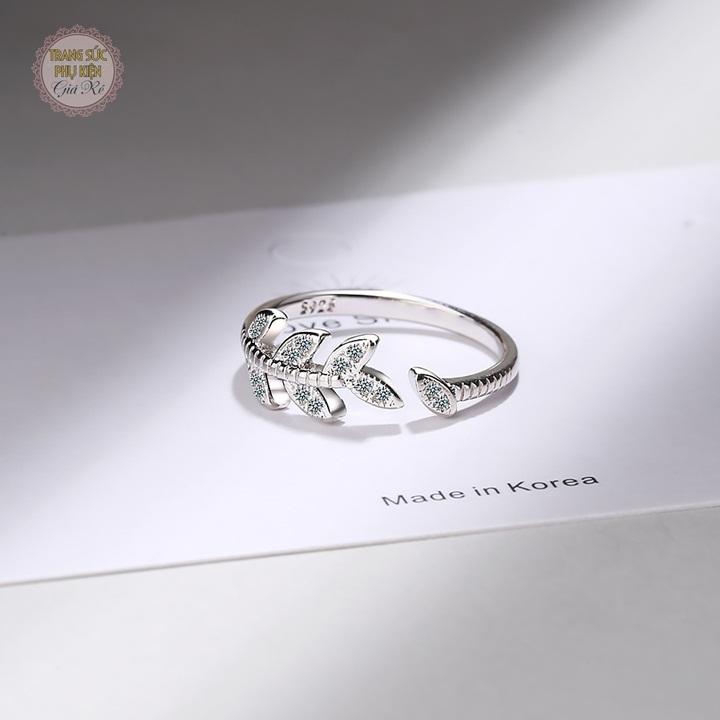 [HCM]Nhẫn nữ thời trang stye hàn mới hình chiếc lá N41