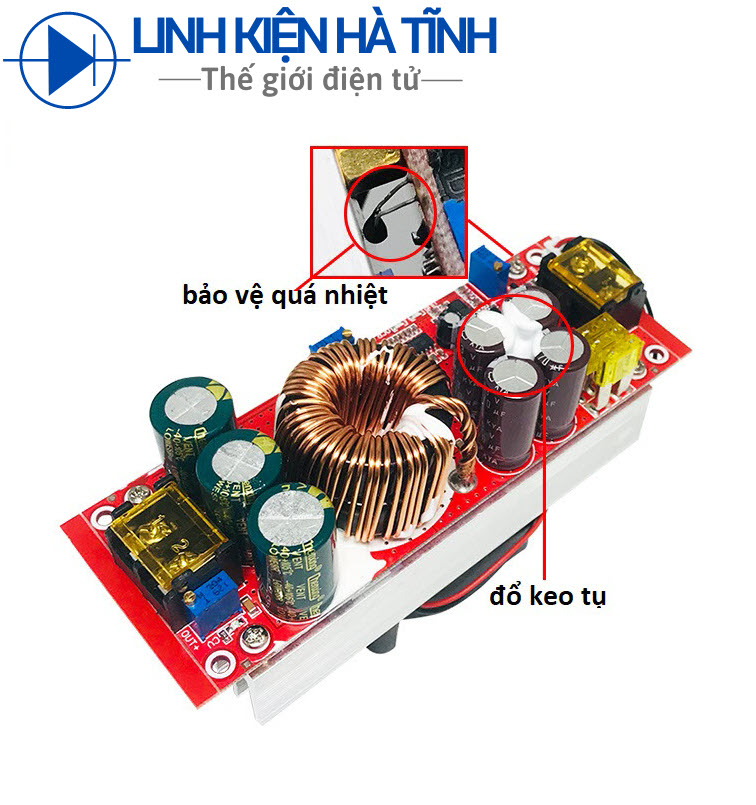 Mạch Tăng Áp loa kéo Boost 1500W  DC-DC 12-90V