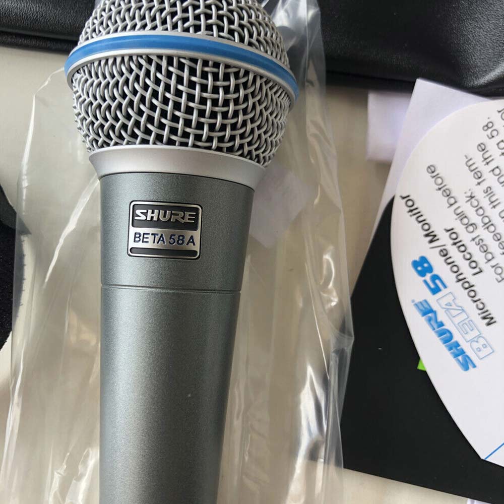 Shure Beta58A Dynamic Handheld Vocal Microphone Super Cardioid Dynamic Dynamic Microphone Wired Microphone Ideal for Vocal/Karaoke/Party