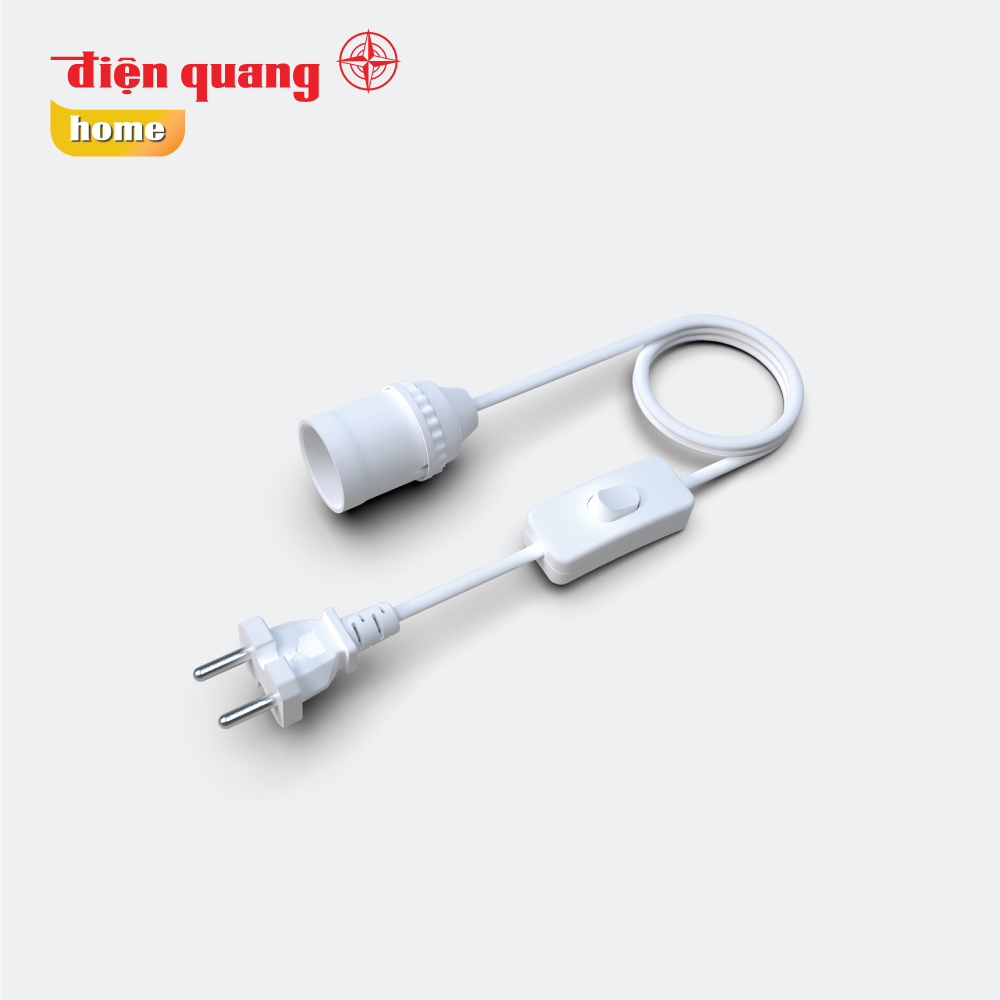 Chuôi đèn liền công tắc Điện Quang ĐQ LH E27 Bảo hành 12 tháng toàn quốc An toàn tiết kiệm điện - Hàng Chính Hãng Safety Mart Official