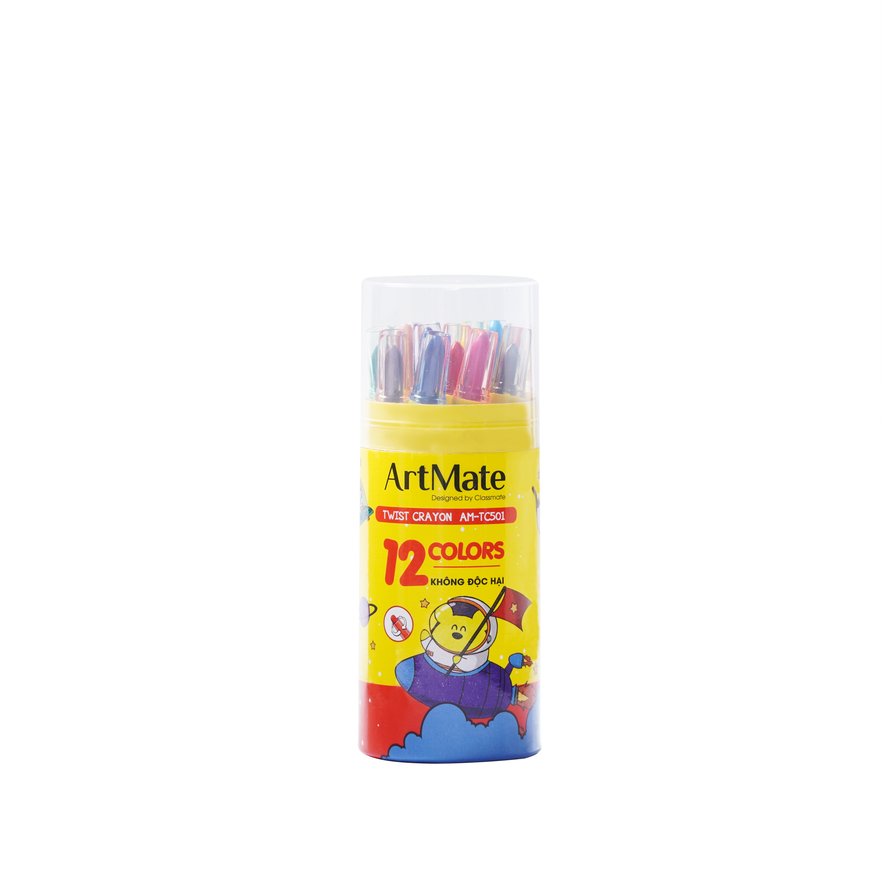 Bút Sáp Vặn 12-24 Chiếc CLASSMATE Màu Sắc Chuẩn, Bám Giấy Tốt AM-TC501/503