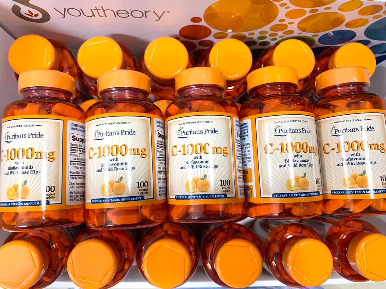 Vitamin C puritan pride rose hips 1000mg - 100 viên