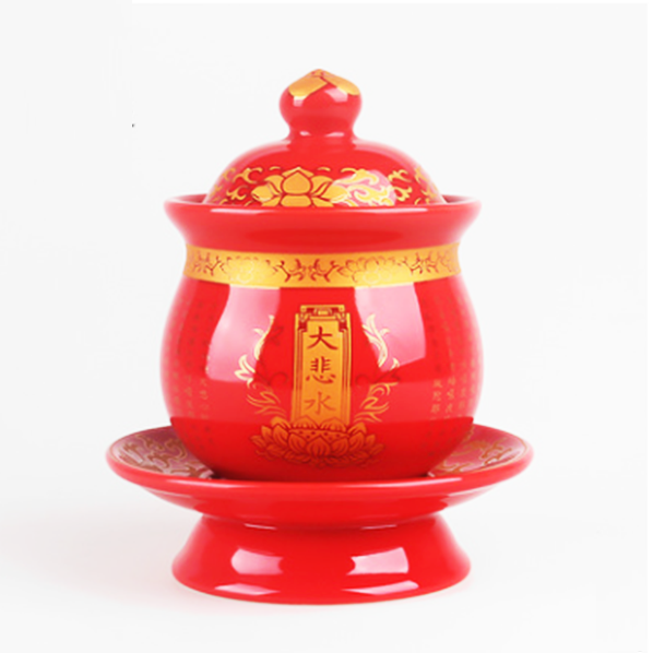 Chum ly nước có nắp Bàn thờ Phật (mẫu khắc kinh phật)