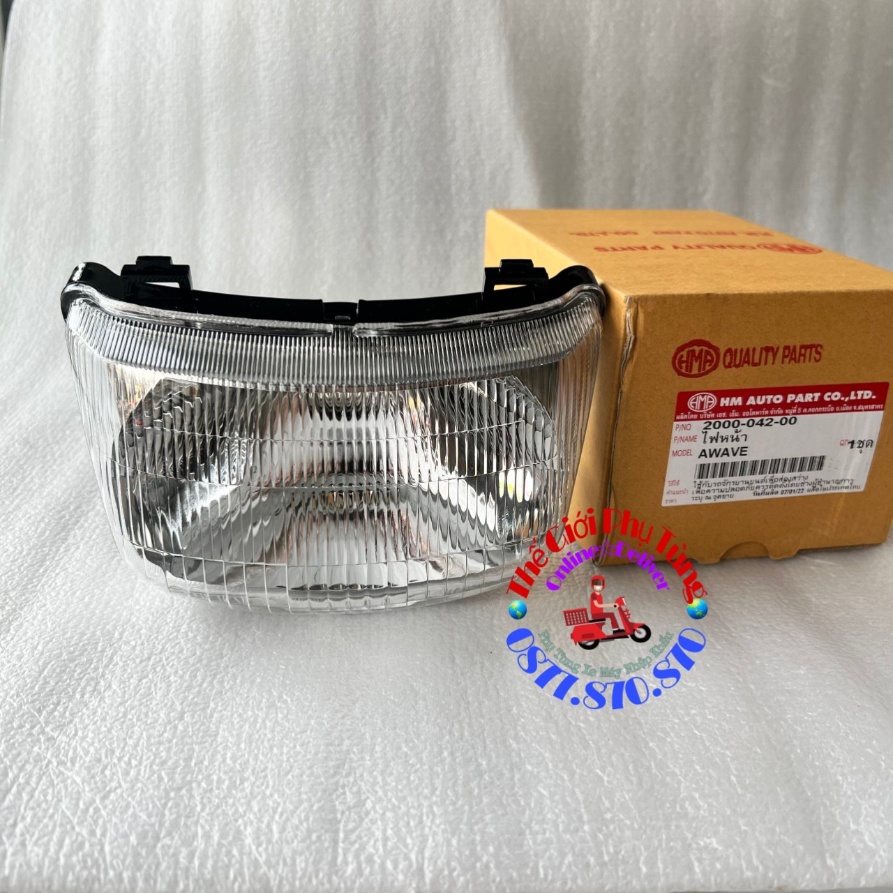 Đèn pha, chóa đèn wave thái 100 zin thái lan 2000-042-00