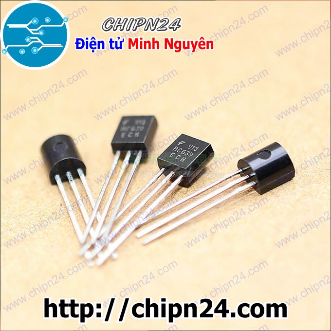 [2 con] (KT1) Transistor BC639 TO-92 NPN 1A 80V (BC639B 639)