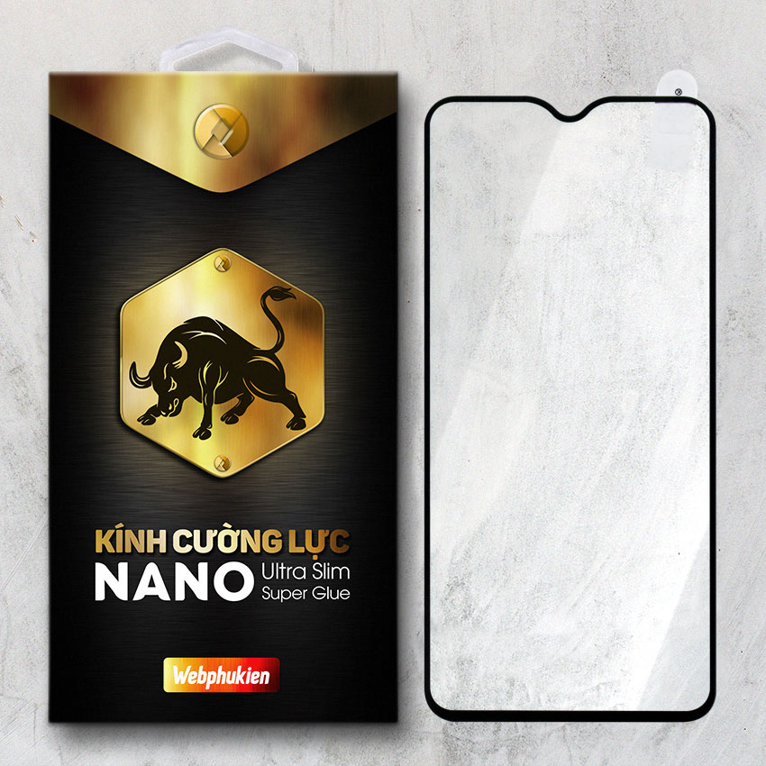 Miếng kính cường lực cho Realme XT Full màn hình hiệu Webphukien (Đen)