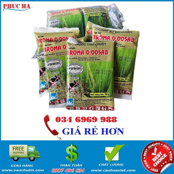 Thuốc diệt chuột sinh học BROMA 0,005AB