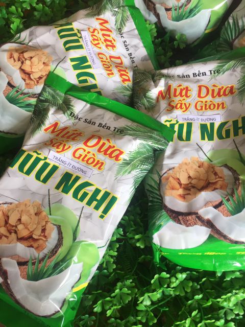 [ combo 5 gói]mứt dừa sấy giòn hữu nghị
