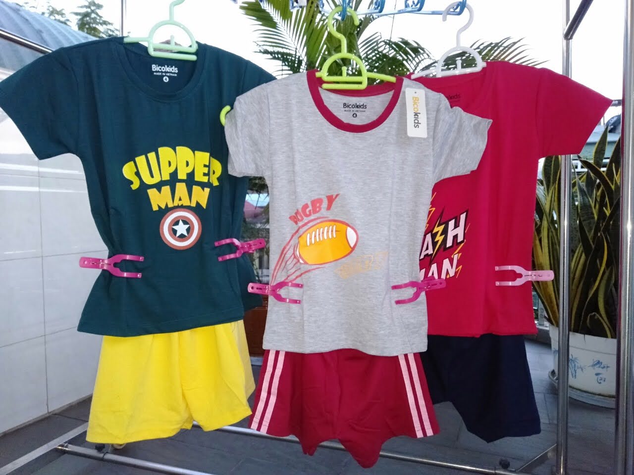 Set 3 bộ đồ thun bé trai