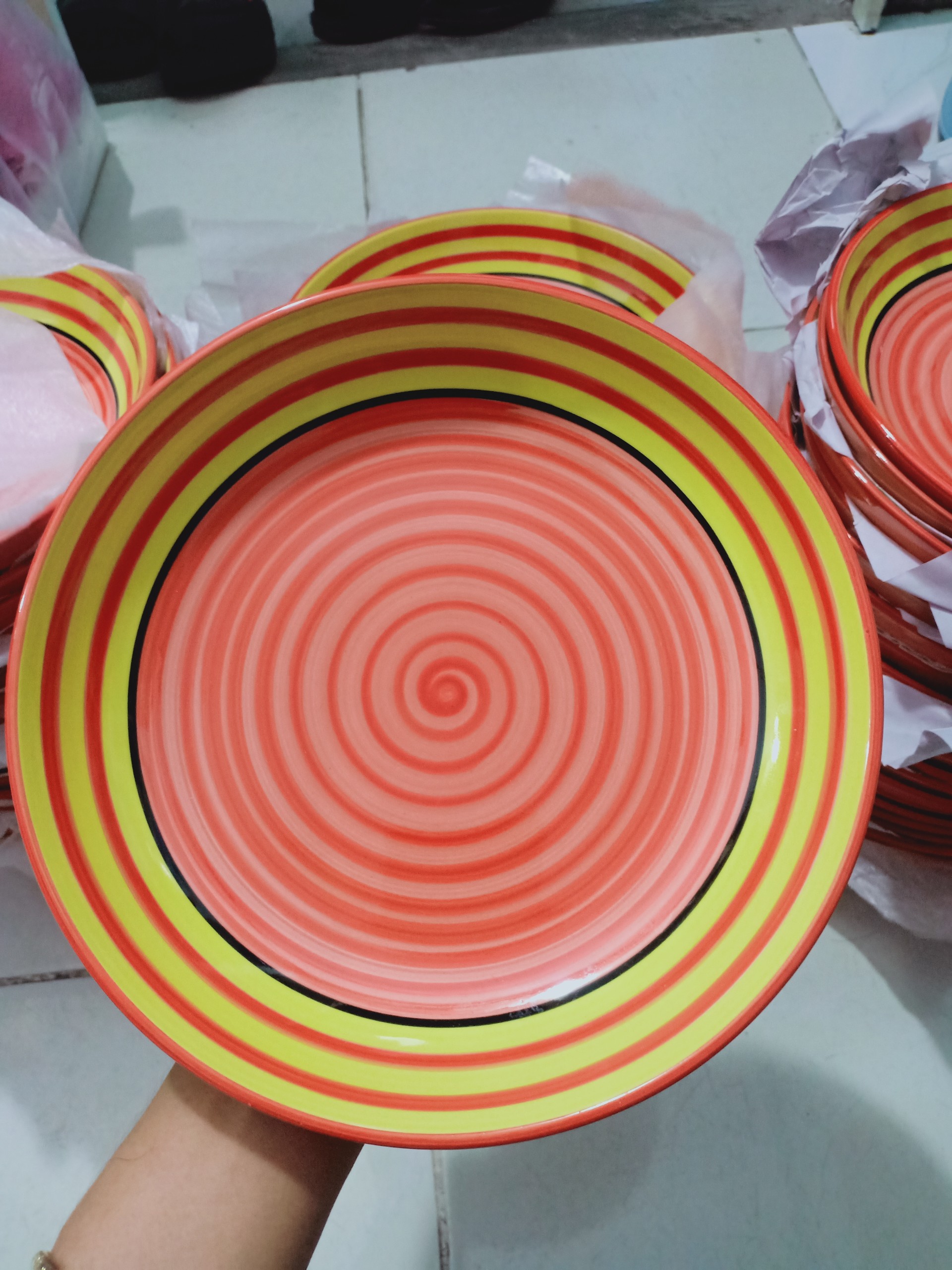 Combo 3 đĩa sứ cầu vồng 20cm