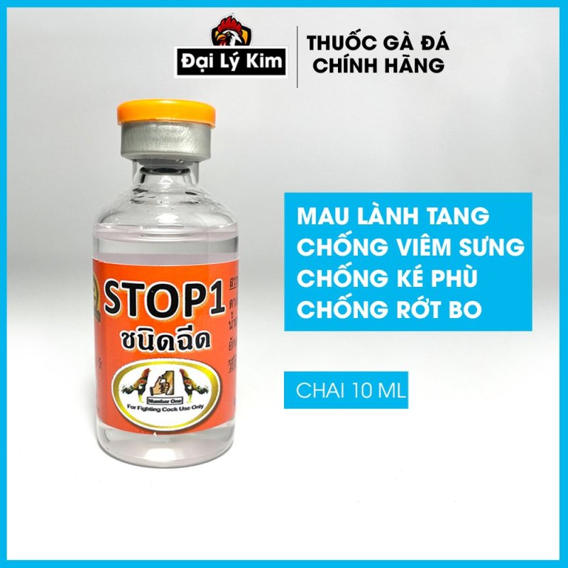 Thuốc trị tang gà đá Stop1, chai 10ml, nhập khẩu chính hãng Thái Lan + trị tang gà đá, trị tang cho gà đá, thuốc trị tang cho gà đá, trị tan gà đá