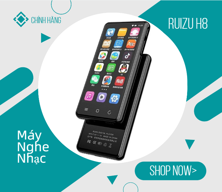 Máy nghe nhạc ruizu h8 wifi android mp3 player bluetooth 5.0 touch screen 4.0inch 16gb - hàng chính hãng