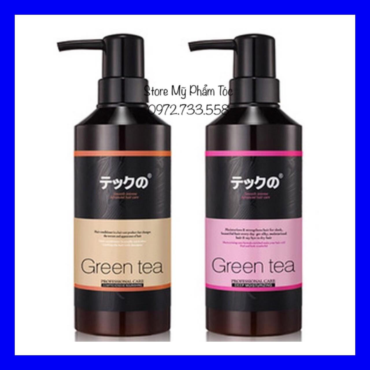 Cặp Dầu Gội Xả Dưỡng Tóc Green Tea Nhật Bản 780ml X 2