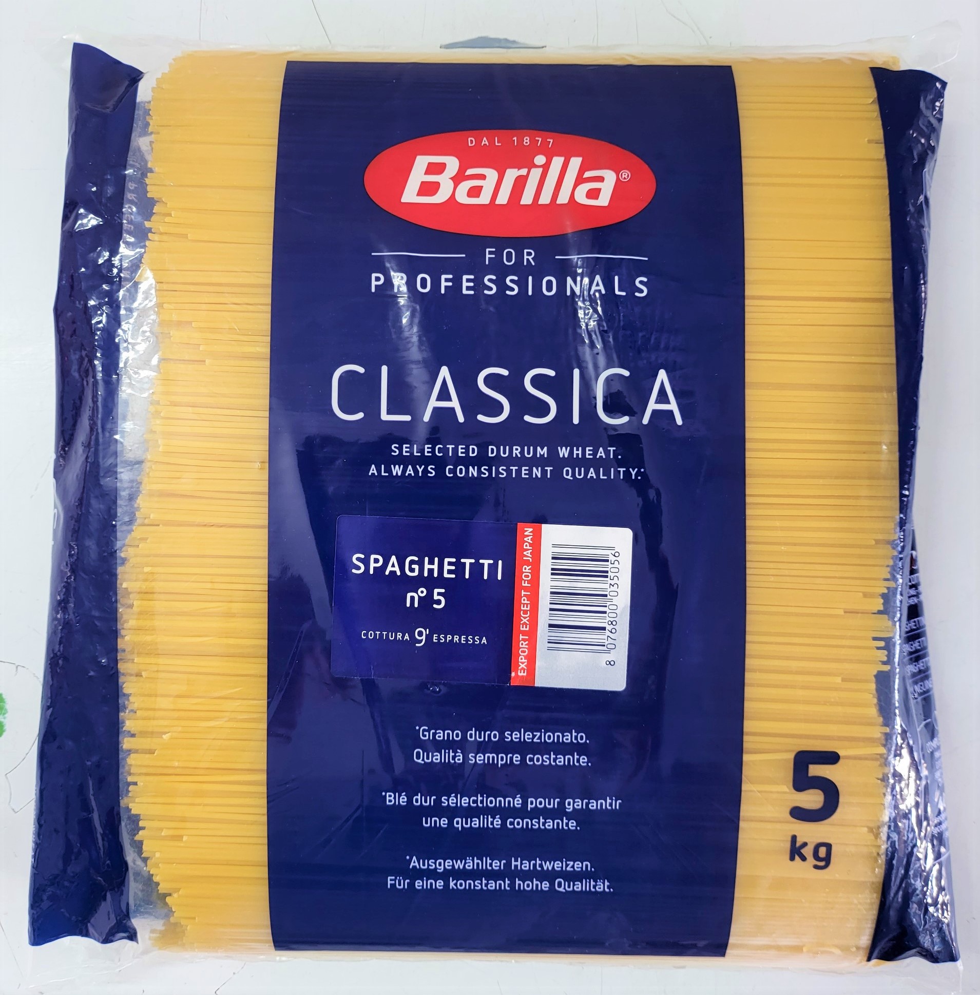 [TÚI LỚN 5Kg] MÌ Ý SỐ 5 (HORECA) [Italia] BARILLA No 5 Spaghetti Chef Pasta