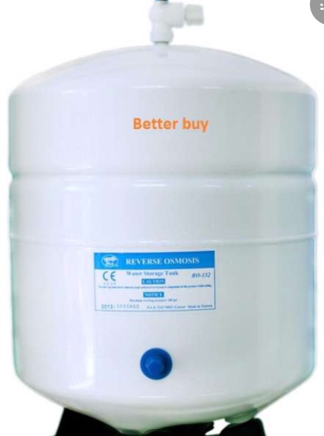 Bình áp thép máy lọc nước RO 10l (gồm bình áp đế bìnhvan bình áp),