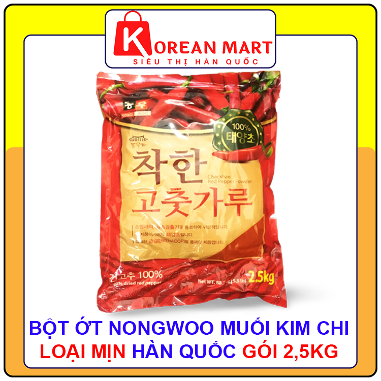 Bột ớt Hàn quốc Nongwoo Chackhan gói 2,5kg