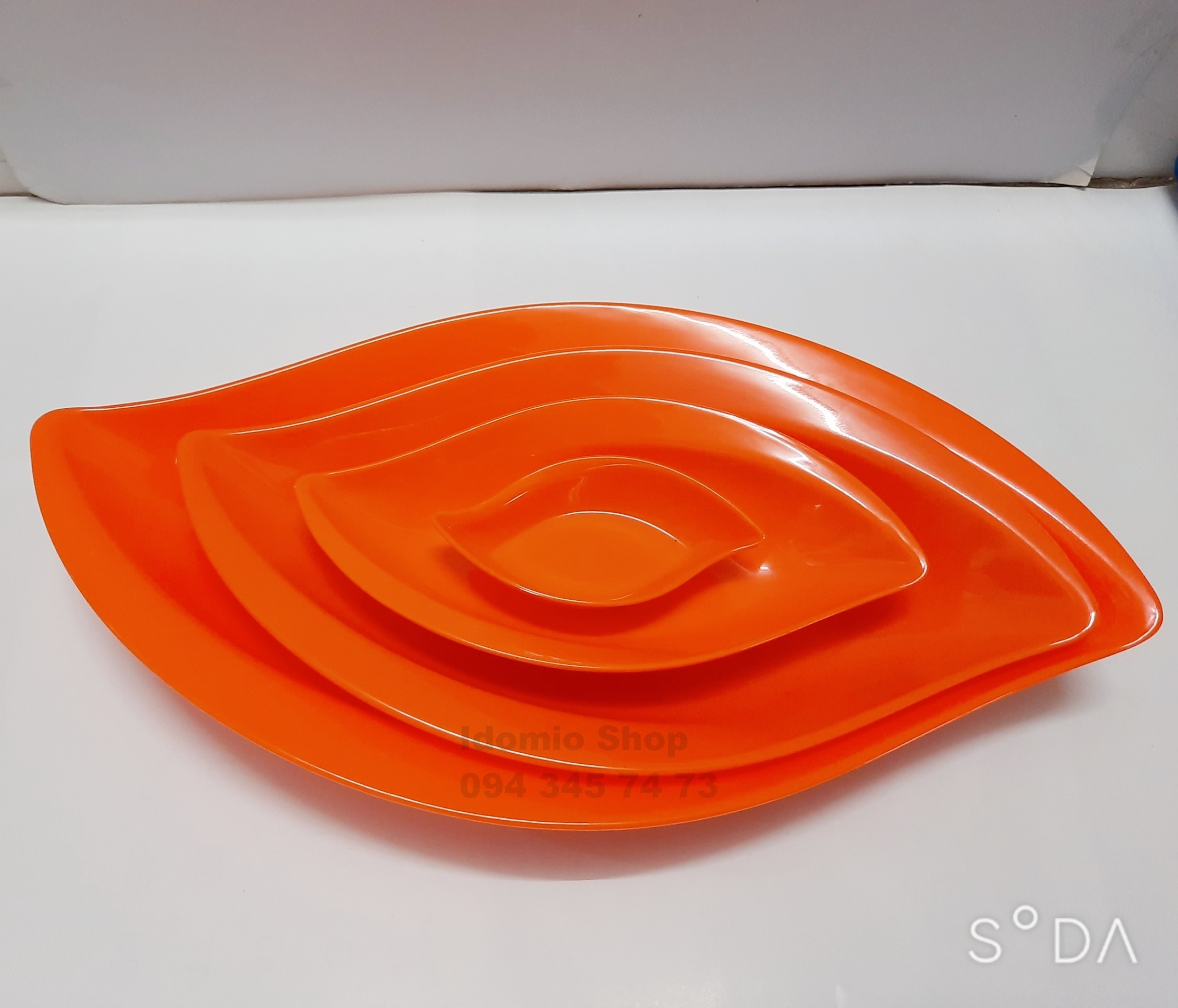 5 Dĩa Nhựa Hình Lá Melamine - Fataco