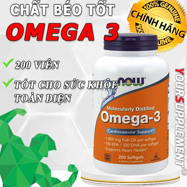 Dầu cá Omega 3 NOW - 200 viên
